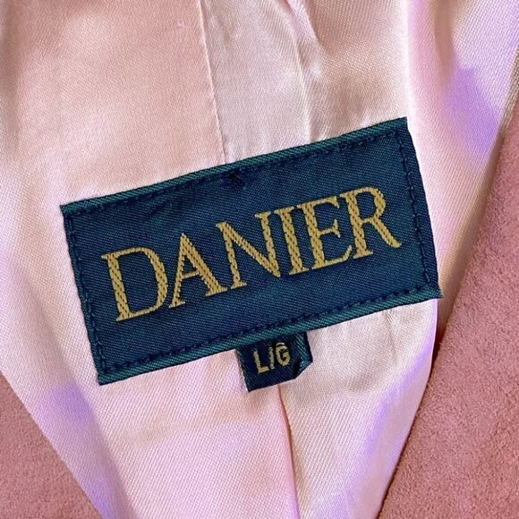 Danier Rainbow Stripe Suede Cropped Button Up Short Sleeve Jacket L - Picture 7 of 13